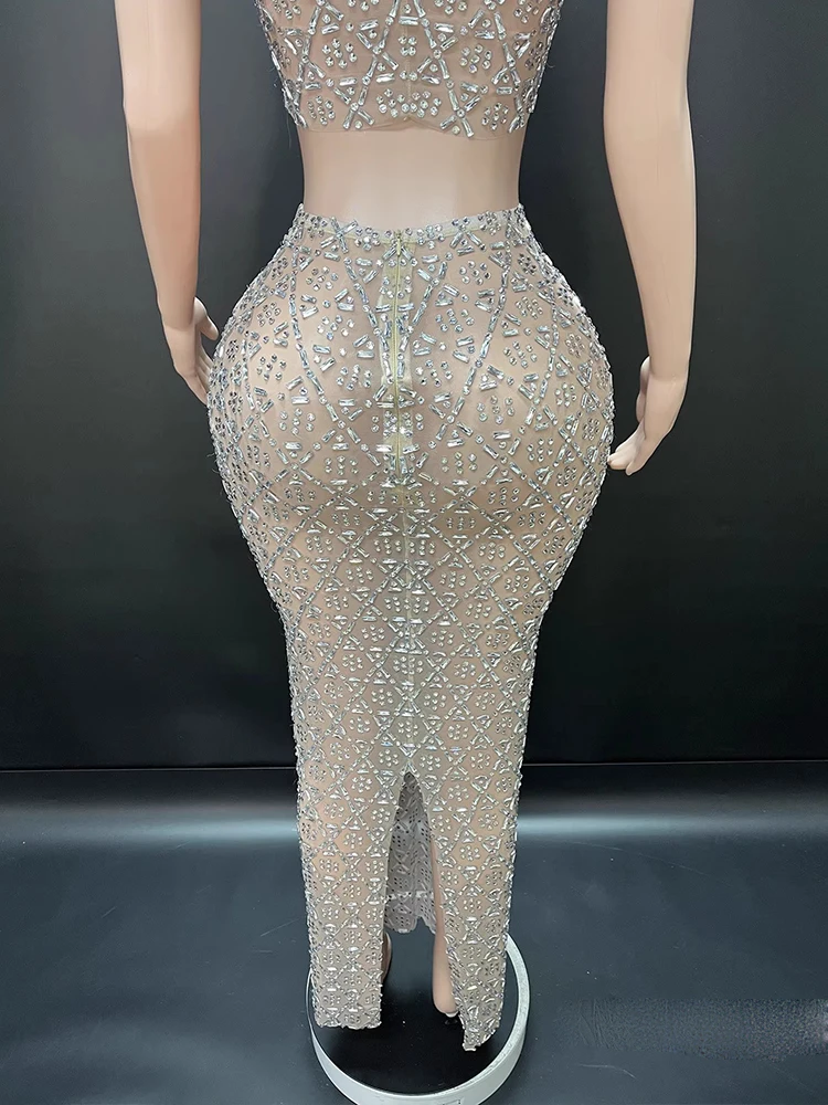 คุณภาพสูงร้อนตาข่ายเซ็กซี่ Camisole Top + กระโปรง 2 ชิ้นชุด 2025 ใหม่แฟชั่นที่กําหนดเองเสื้อผ้าสตรี