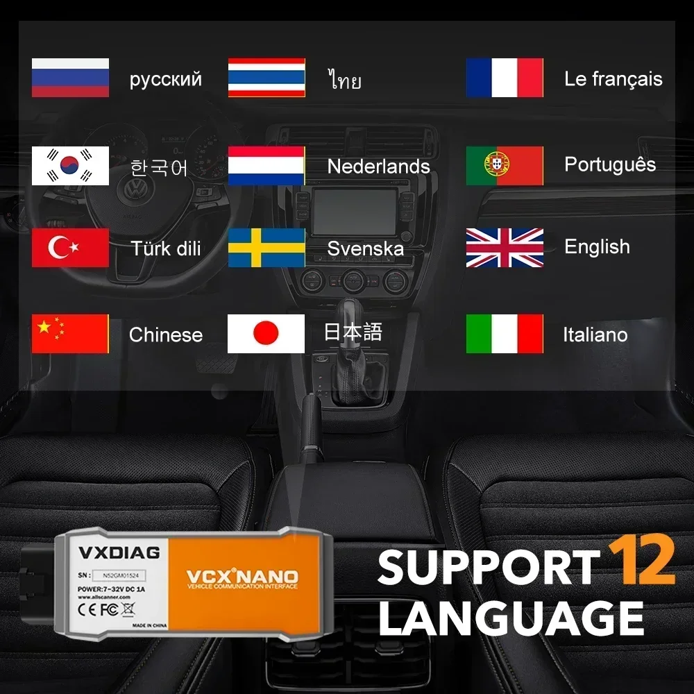 VXDIAG VCX NANO, 볼보 자동차 OBD2 스캐너 진단 도구, NX300 2014D 활성 테스트 코딩, J2534 프로그래밍, 모든 시스템 진단