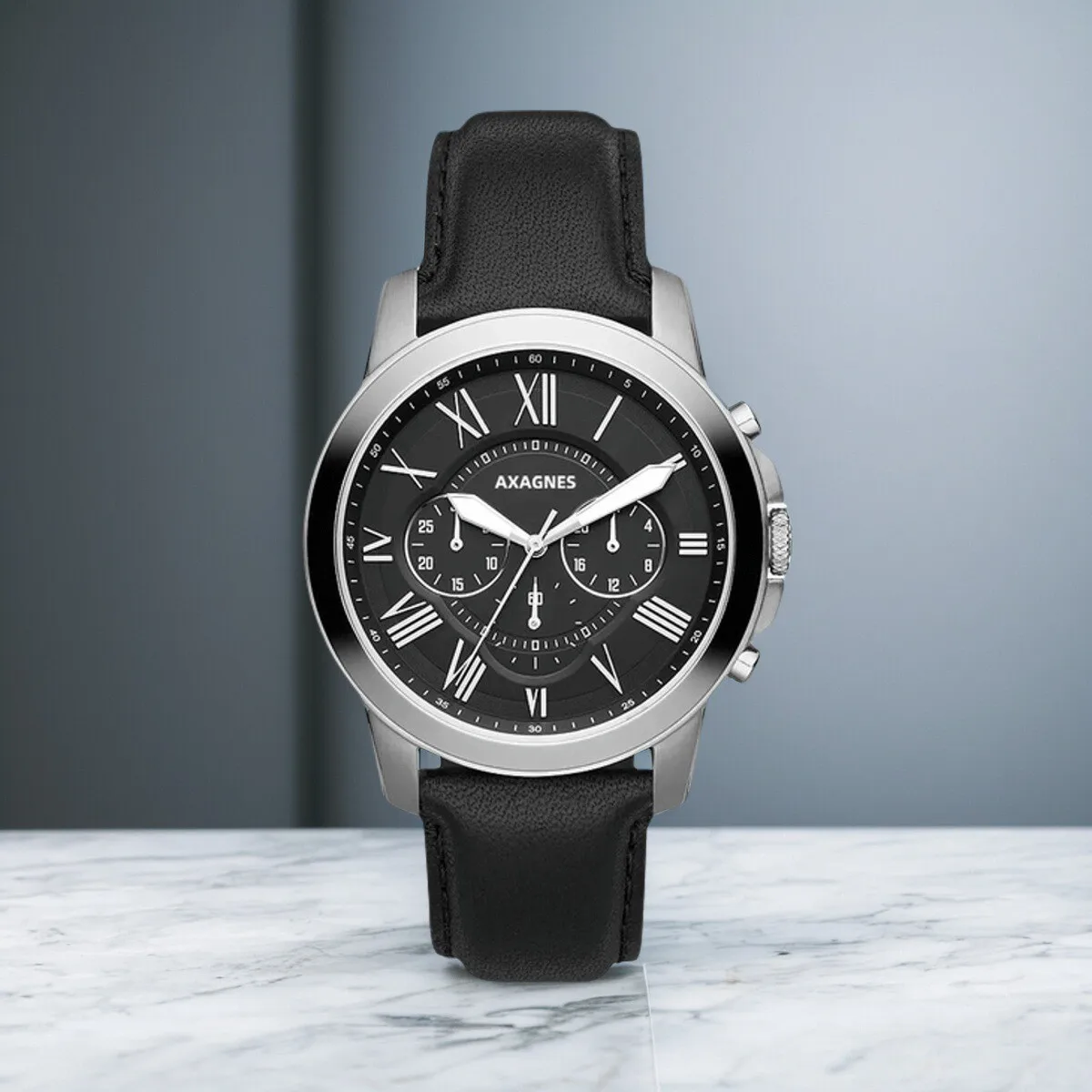 ساعة أصلية للرجال من Grant Quartz كرونوغراف من الفولاذ المقاوم للصدأ والجلد - FS4656/FS4812/FS4813/FS5151/FS5061