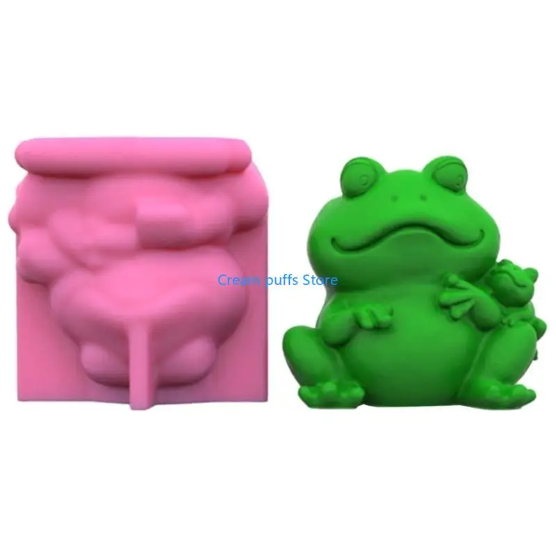 50le Silikonblütenform Form Sukkulente Pflanzerkapel Frösche Gips Tonform