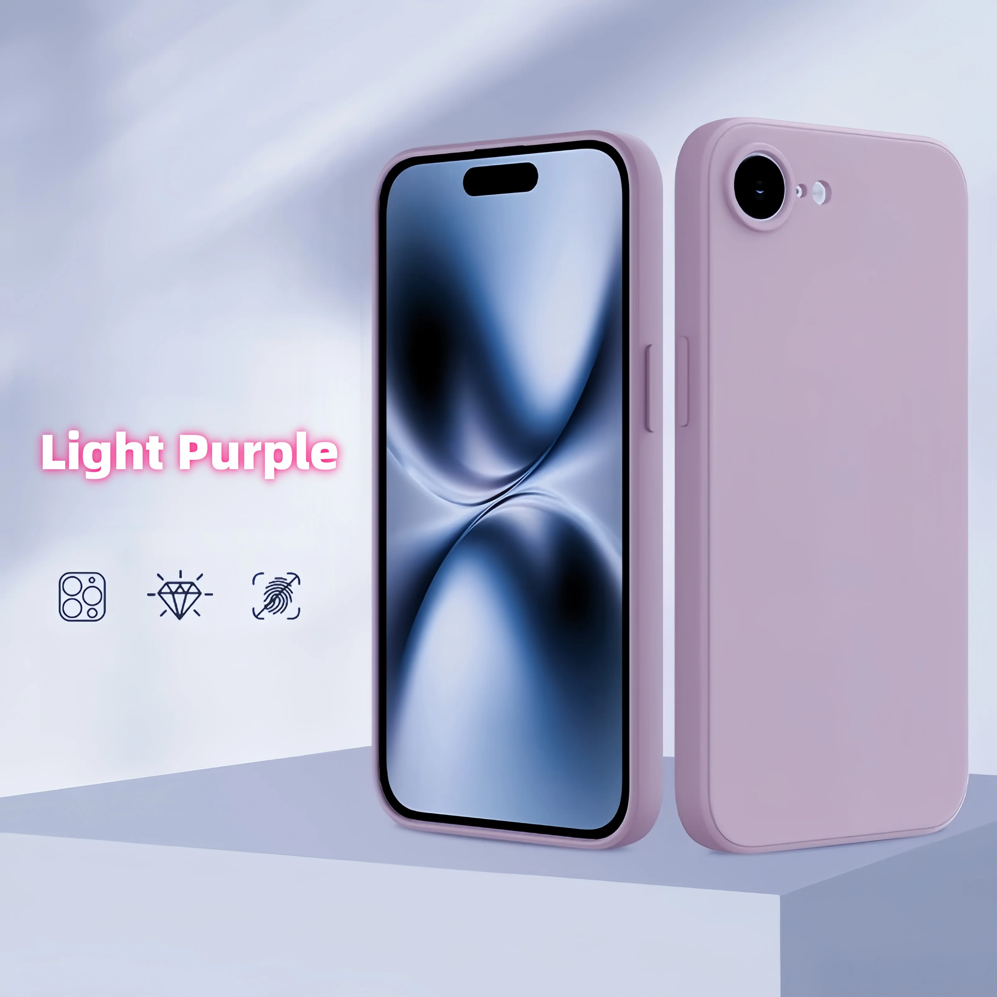 Modische Einfarbige Stoßfeste Schutzhülle aus Flüssigsilikon für iPhone 17e/16e/SE2022/SE2020/8/7/8+/7+/Xs Max/XR/XS/X – Detail 11