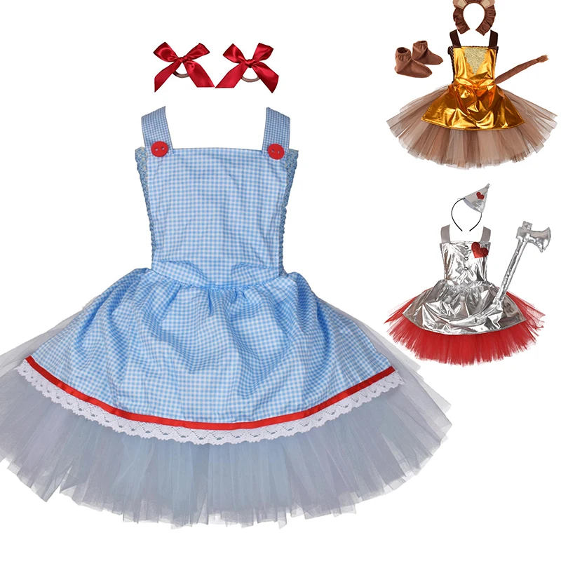 

Halloween New Kid's Set Clown Witch Costume Wizard of Oz Scarecrow Drama Stage Costume Girls Dress Cosplay Gift Costumes