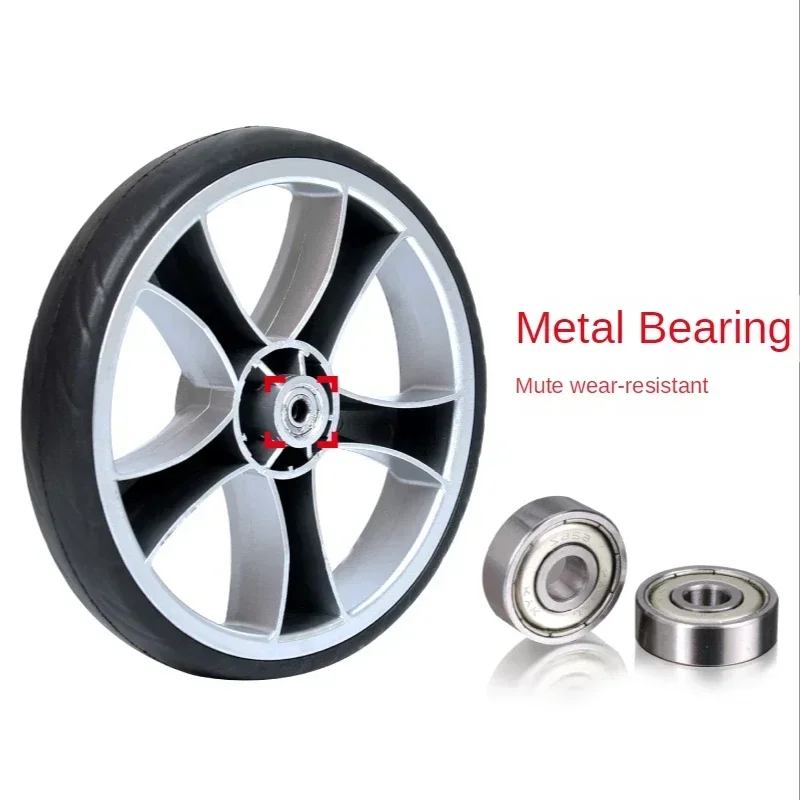 EVA Wheel for Shopping Cart, Wear Resistant Non-slip Damping Wheels, Metal Bearing Diameter 20cm, Durable Replacement