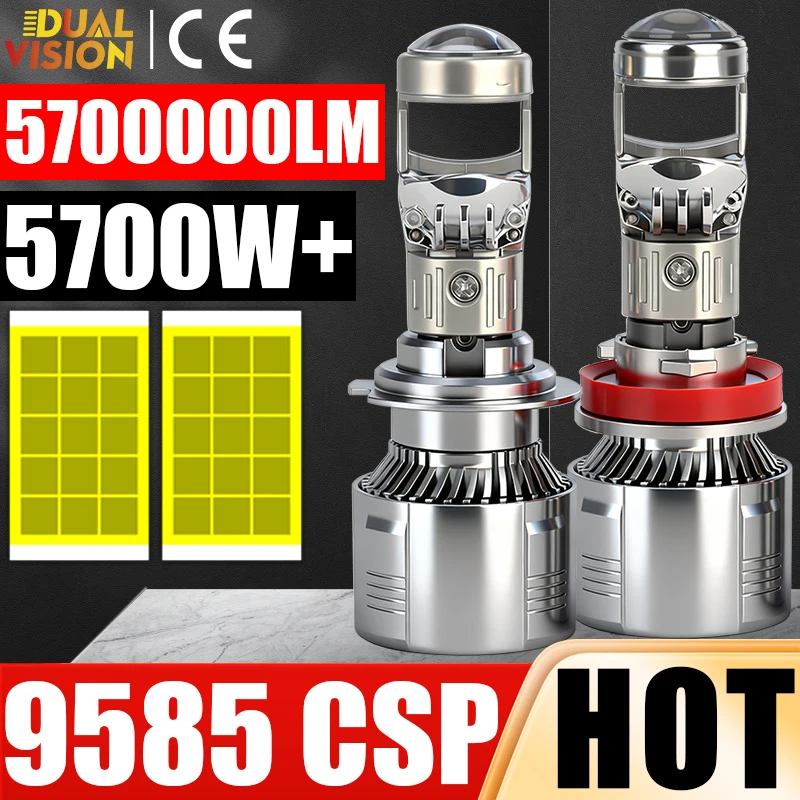 

5700W 5700000LM H4 H7 H8 H11 H9 9005 HB3 9006 HB4 Светодиодные автомобильные фары 9585 CSP Canbus 6000K Супер яркие противотуманные фары Plug&Play