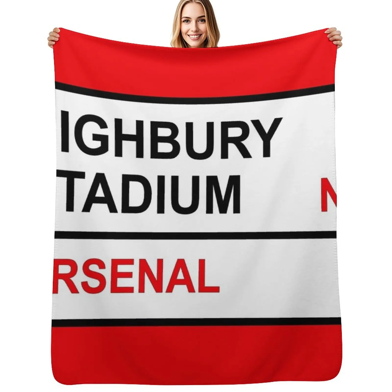 

Highbury Stadium Football Sign Throw Blanket Soft Plaid on the sofa Beach Blankets