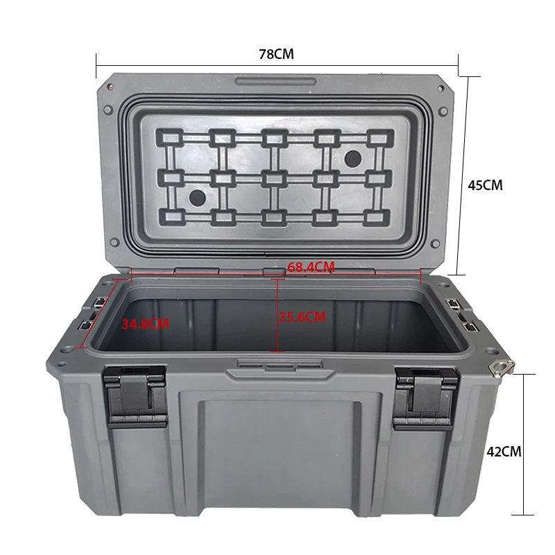 Wholesale Customized Multifunction Stacking Universal Heavy Duty Simple Hard Plastic Empty Car Tools Box Protective Toolboxes