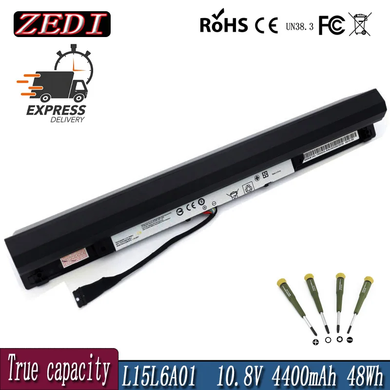 ZEDI L15L6A01 L15S6A01 10.8V 48Wh/4400mAh laptop battery For 300-14IBR 300-14ISK 300-15IBR 300-15ISK 100-14IBD V4400