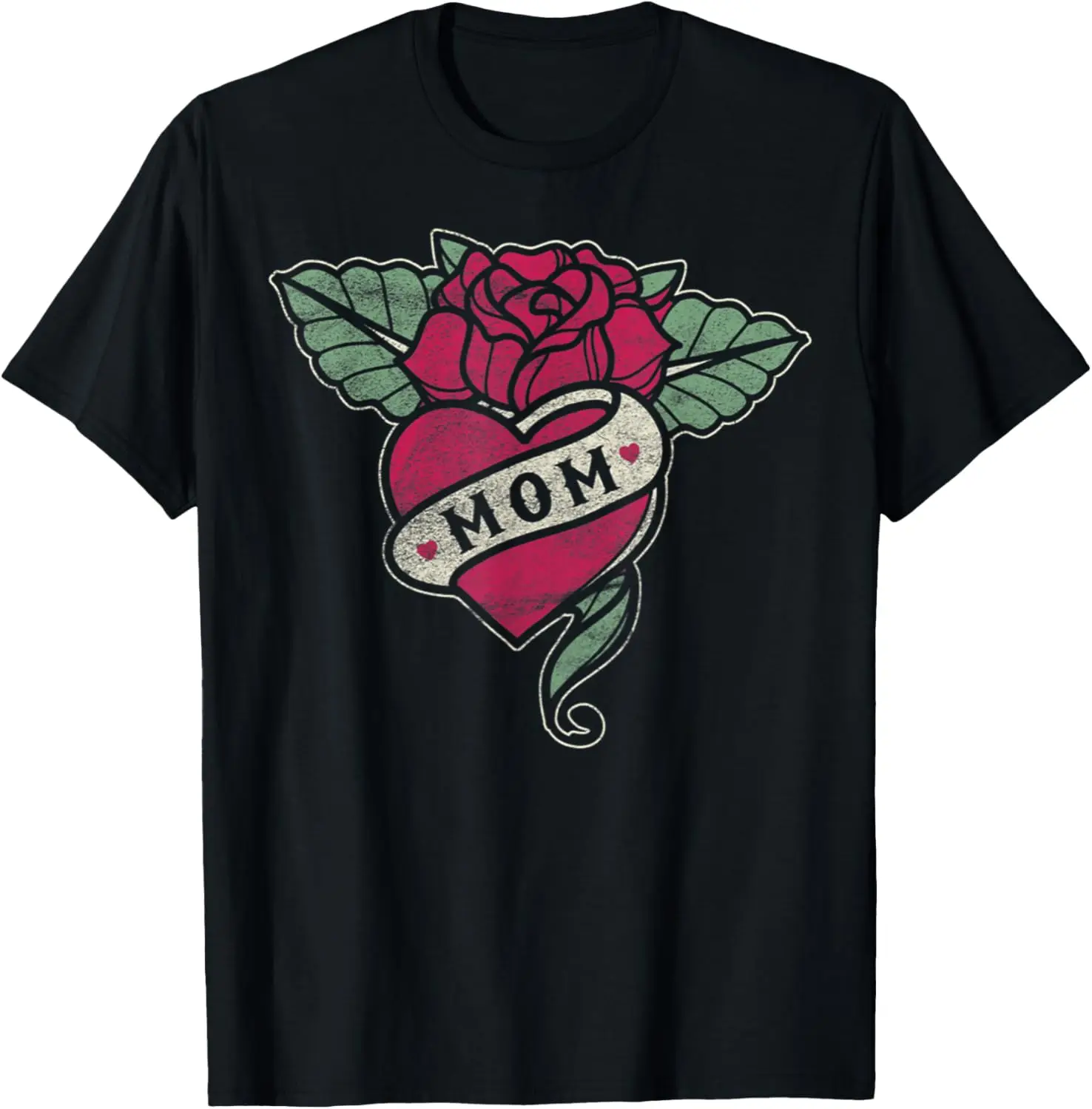 

The latest t-shirt - Mom Tattoo T-shirt Heart Red Rose Motorcycle Tshirt T-Shirt