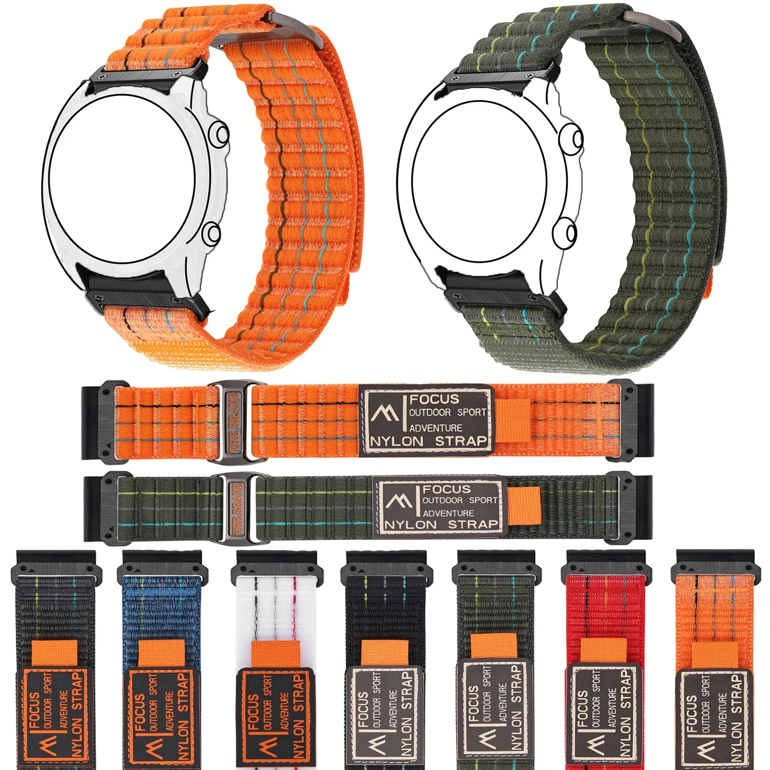 

26mm 22mm Screw Buckle Strap For Garmin Fenix 8 E 8X 7X 7 6X 6 Pro 5X 5 Plus Nylon Band Epix Pro Gen 2 47mm 51mm 955 Enduro 3 2