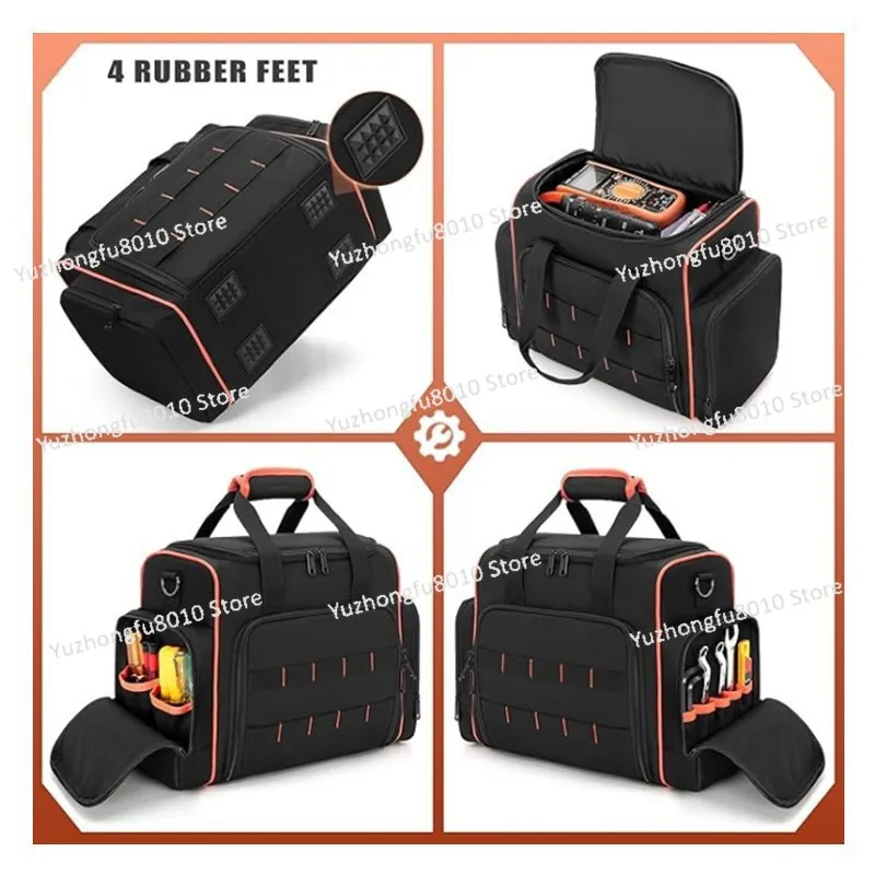 Spot new wear-resistant oblique span Oxford cloth multi-layer electrical toolkit hardware storage bag shoulder portable toolkit