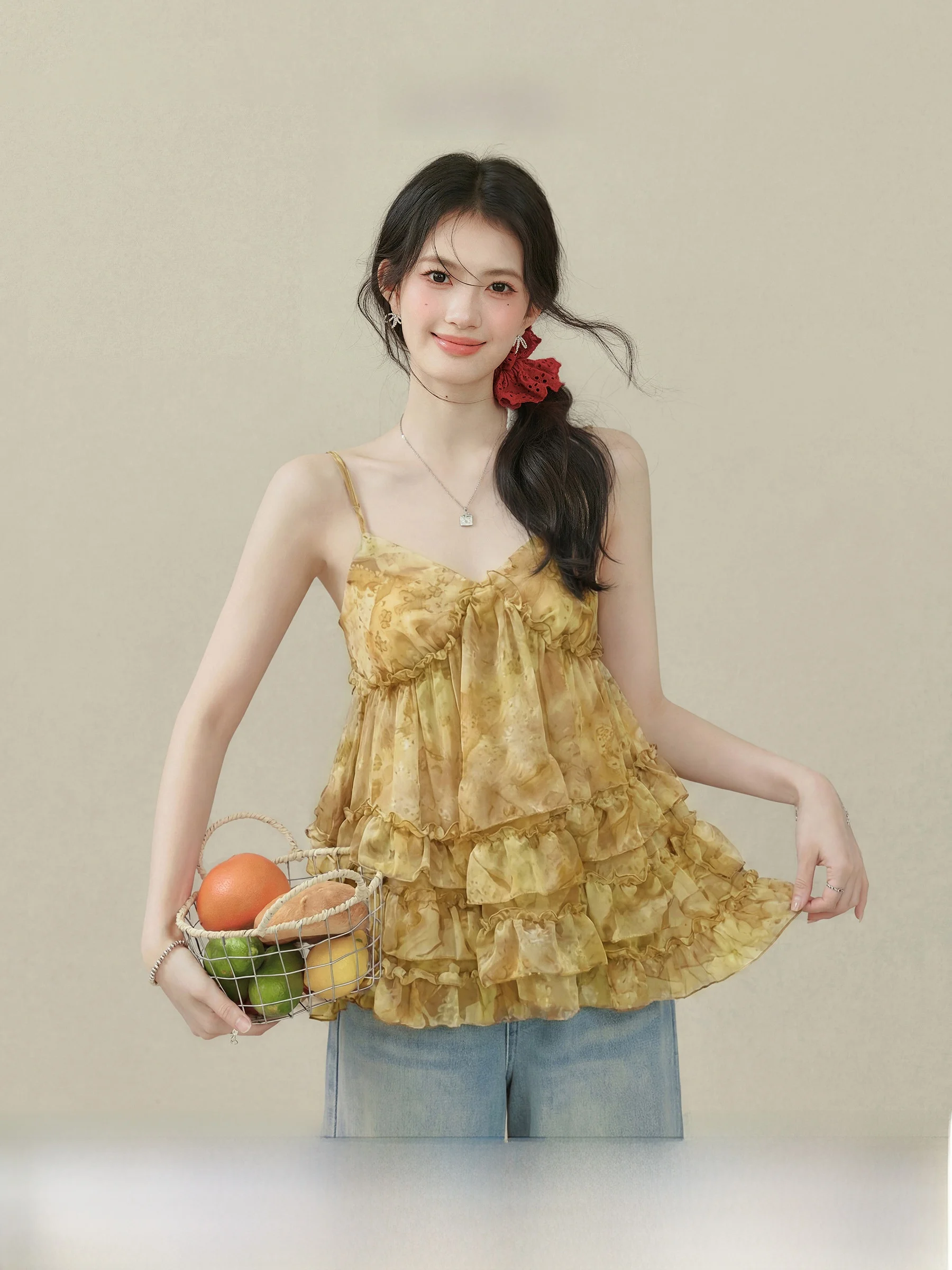 

Летний пляжный топ для женщин с цветочным кружевом, свободного кроя, укороченный, повседневный, элегантный.