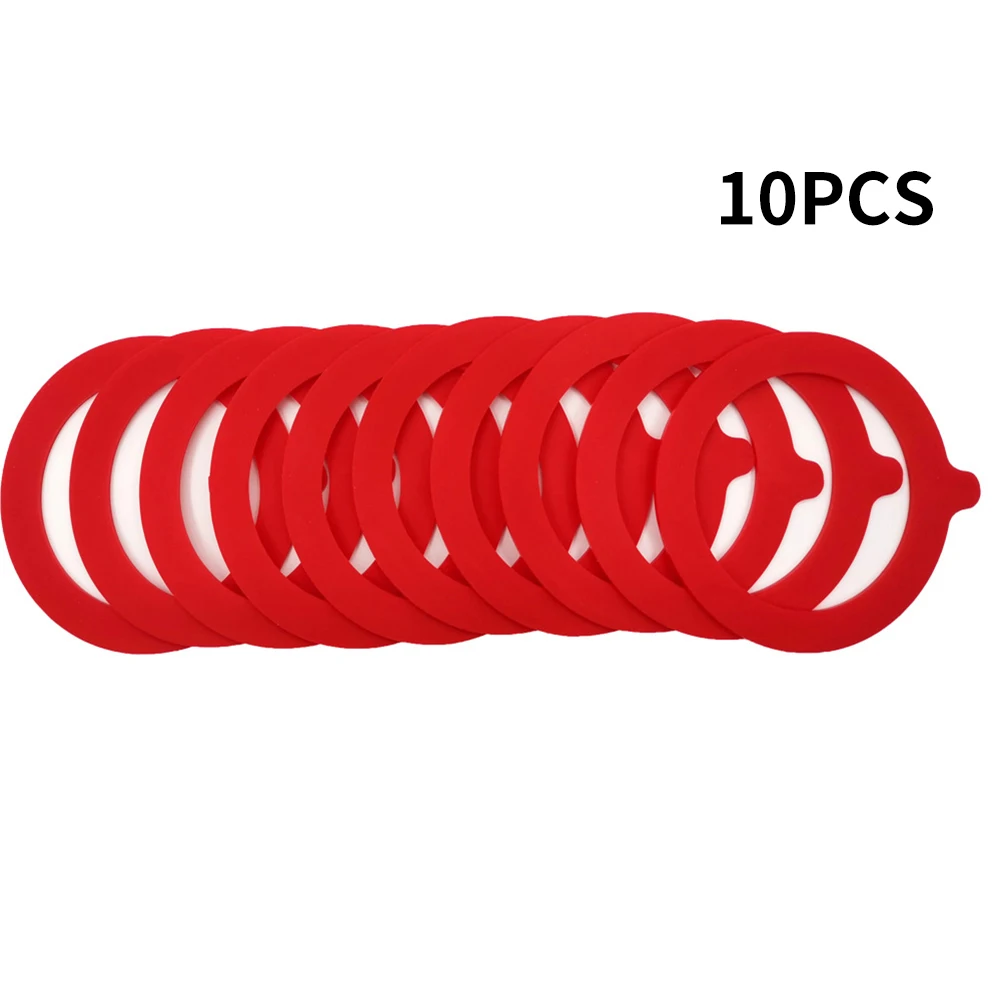 10pcs Silicone Replacement Gasket Airtight Rubber Seals Rings Leak-Proof Canning Seals For Glass Clip Top Jars Storage Container