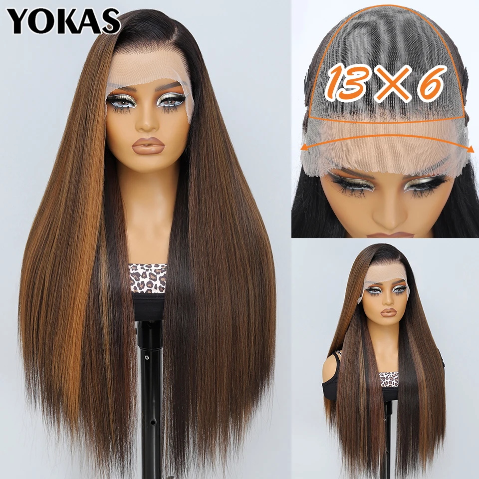 30-inch-13x6-synthetic-lace-frontal-wig-with-headband-high-temperature-fiber-brown-straight-hair-lace-frontal-wig-for-afro-women