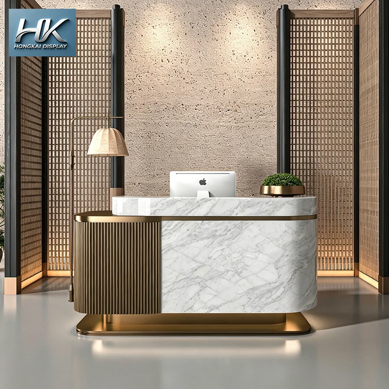 Custom Design Modern Reception Desk Service Counter For Shopping Mall Retail Store Shop Premium Durable High Quality Furniture
