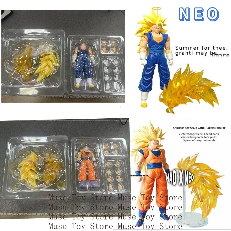 

Новая в наличии Neokong Studio 3,5 Body Dragon Ball Фигурка Goku Vegito Ssj3 SHF Vegeto Super Saiyan 3, аниме-фигурка, игрушка