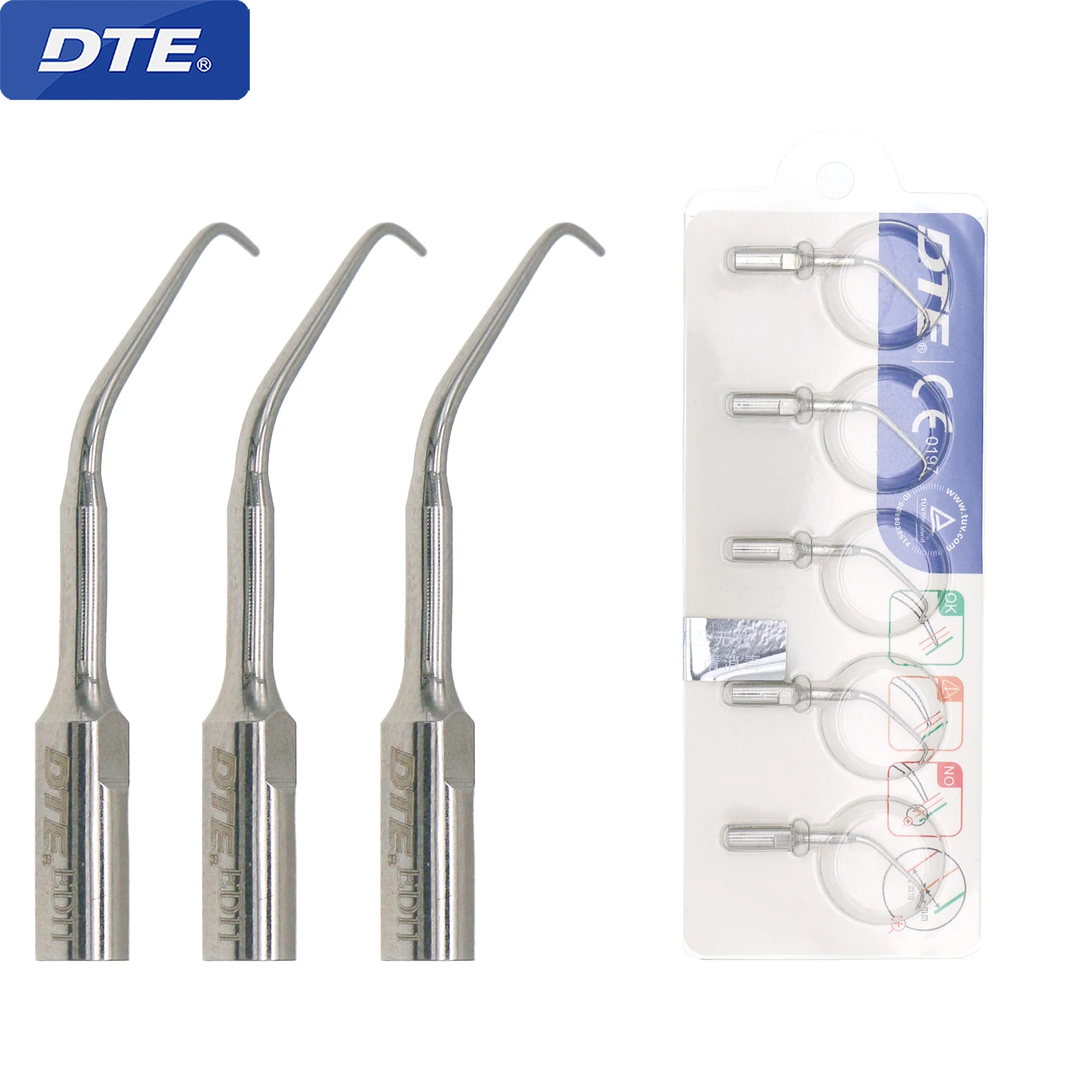 

DTE Dental Ultrasonic Scaler Tips ED11 Piezo Endo Root Canal for Satelec DTE Handpiece