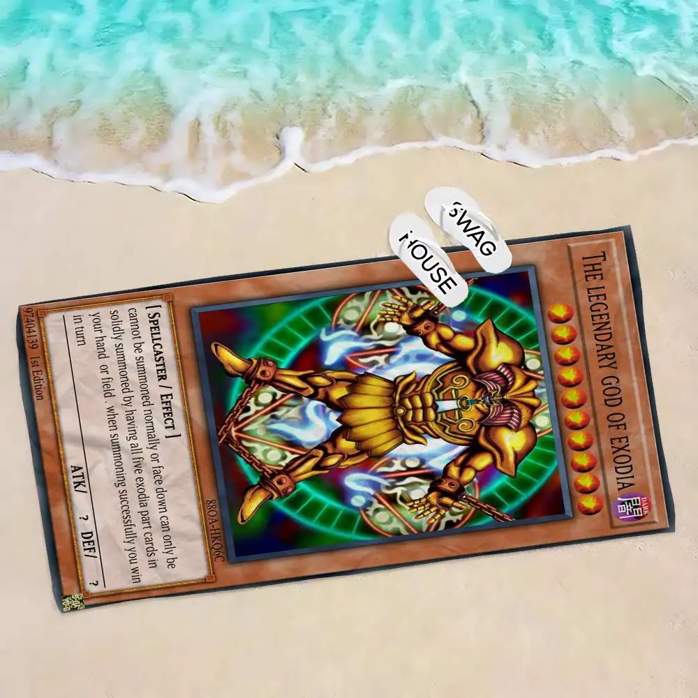 1pc Yu-Gi-Oh- Red-Eyes Dark Dragoon Microfiber Beach Towel – Ultra Soft Quick Dry Sand Free Oversized for Adults and Fans