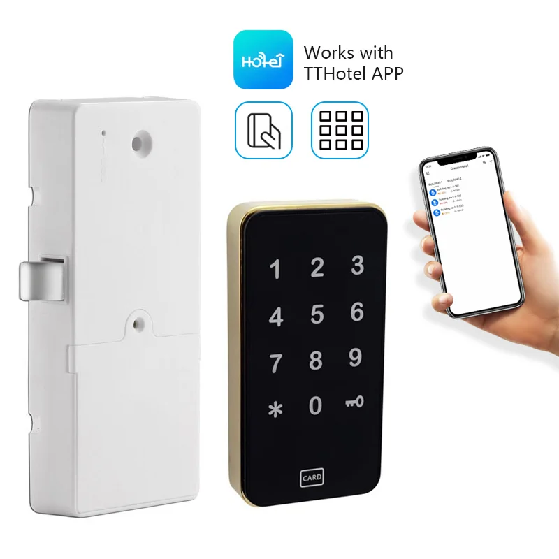 Cerradura inteligente Digital para puerta, cerrojo con bluetooth, aplicación TTlock, wifi, para armarios, cajones