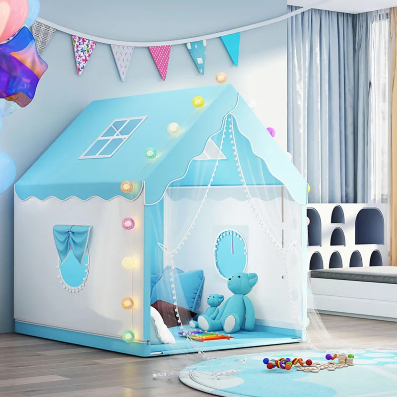 Tienda de juguete de gran tamaño para niños, casa de juguete para gatear para interiores, Castillo súper grande, juego de cama de fantasía de princesa, regalos para bebés