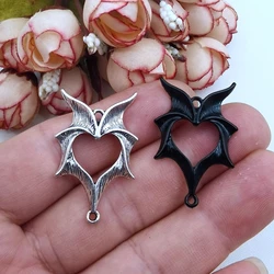 8pcs 35x22mm Tibetan Silver Gun Black Magic Wing Dragon Wing Batwing Love DIY Jewelry Making Charm