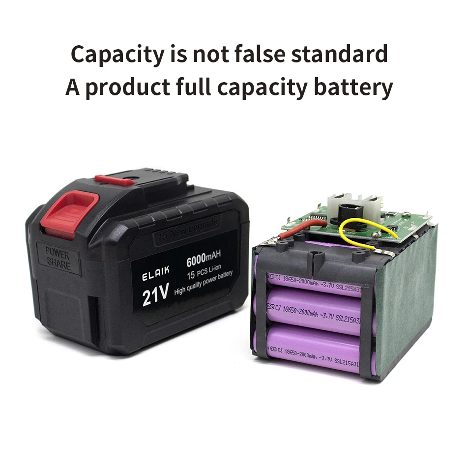 21V 6AH 4AH 2AH high-power durable lithium battery, charger, suitable for Worx 21V series electric tool