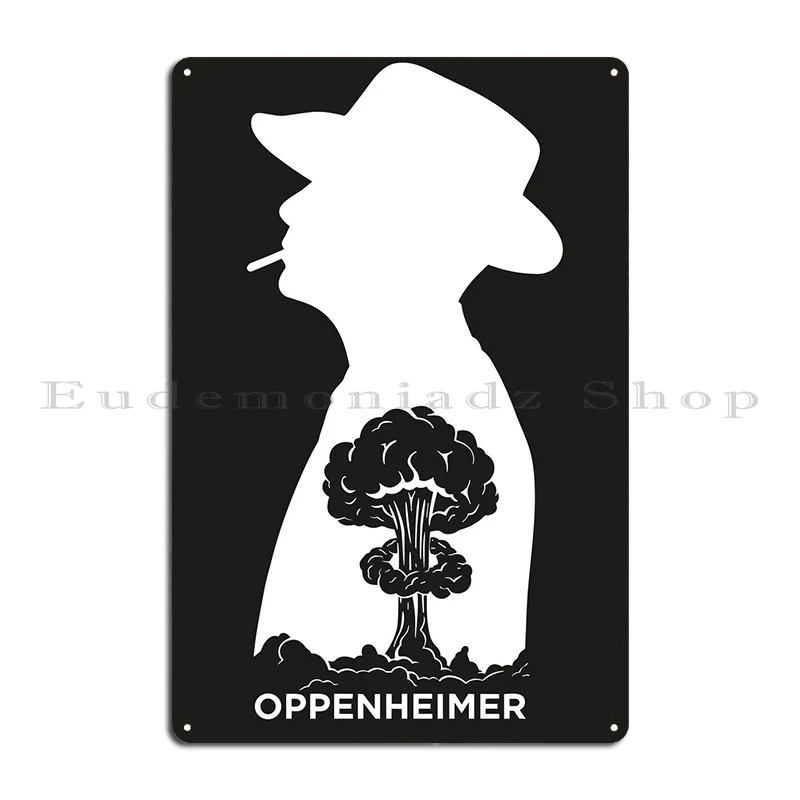 Oppenheimer Metal Plaque Create Designer Party Plates Cinema Wall Cave Tin Sign Poster