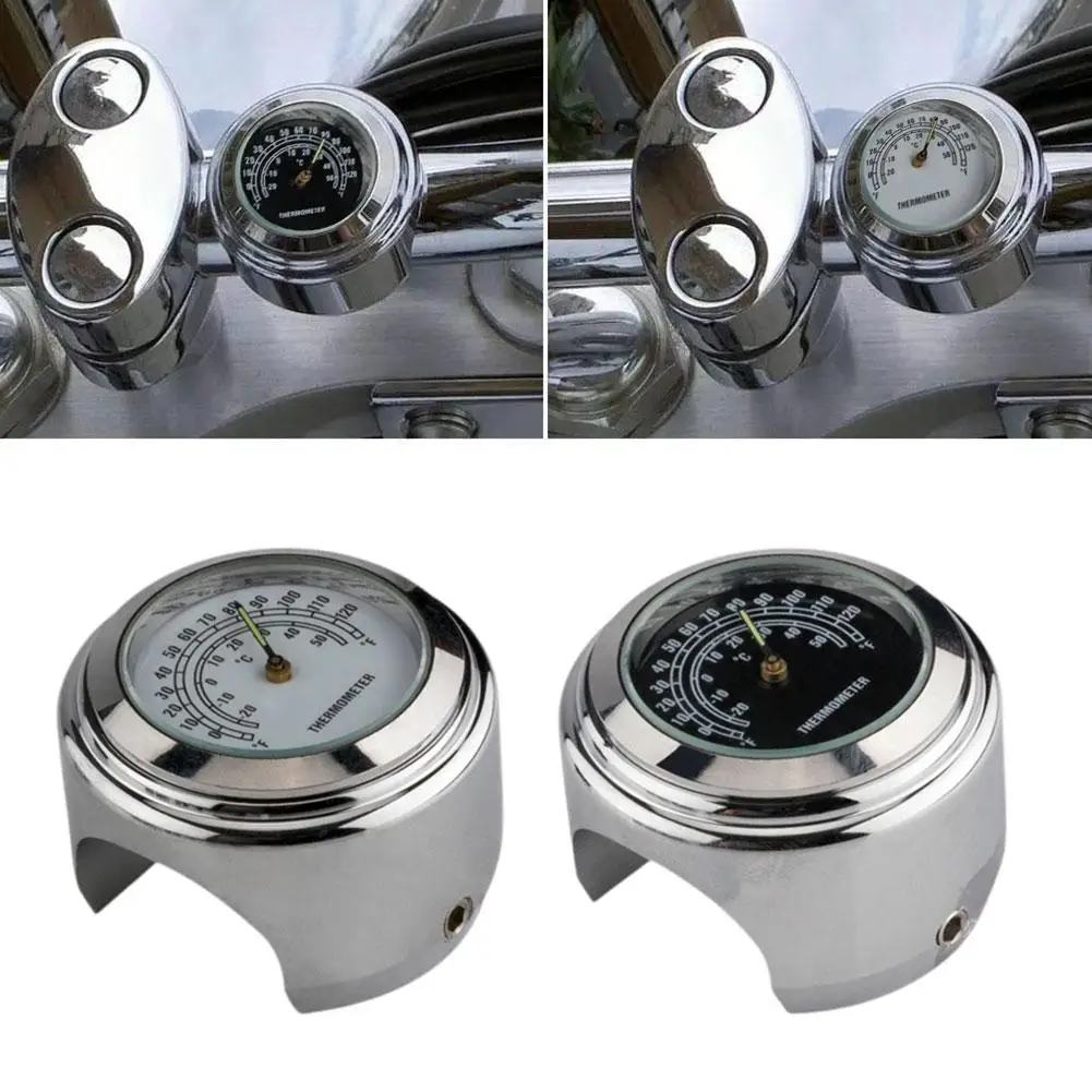 Brand New Mini Motorcycle Watch Thermometer Handlebar Mount Gauge Accessories Temp Styling Watch O8P5