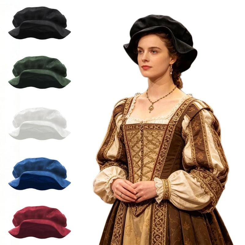 50LE Classical Flat Cap for Men Women Medieval Themed Event and Daily Wear