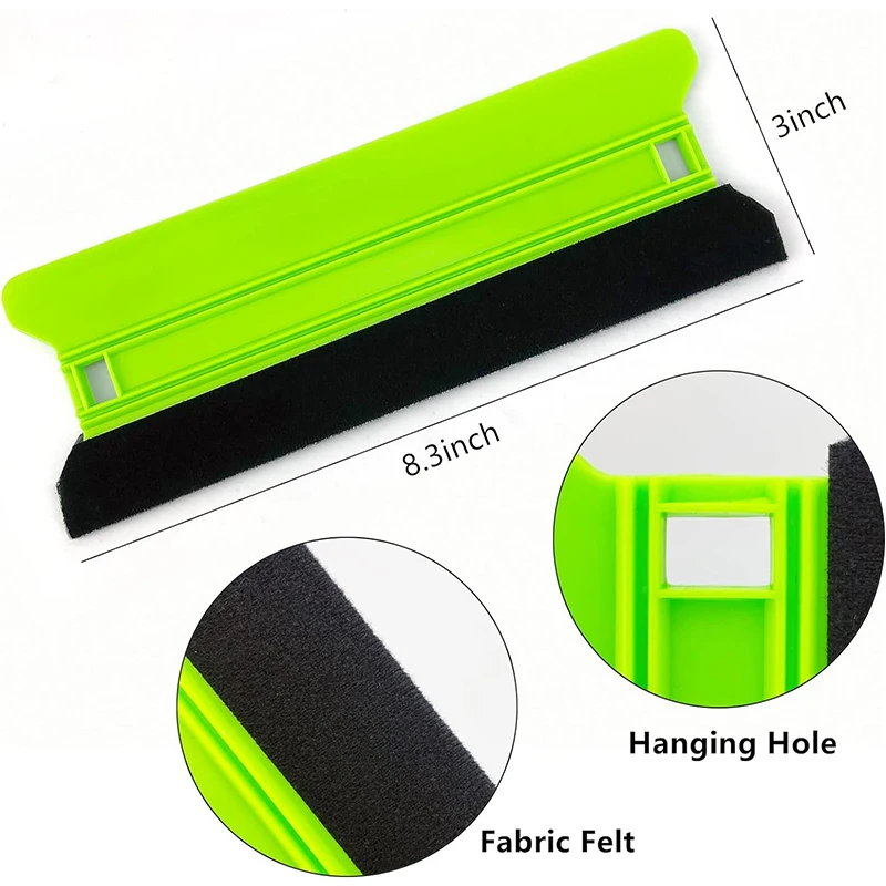 Plastic Squeegee 8IN/6IN/5IN/4IN Window Tint Squeegee Wrap Squeegee with Felt Edge Wallpaper Tool Decal Applicator Vinyl Scraper