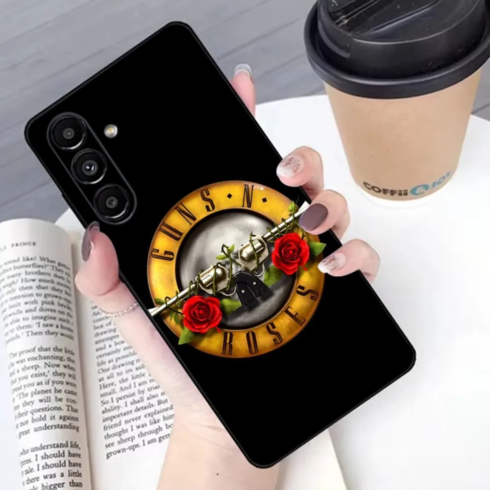 Guns N R-Roses  Phone Case For Samsung S24,23,22,30,21,10,9,Ultra,Plus,Lite,FE,Soft Silicone Black Cover