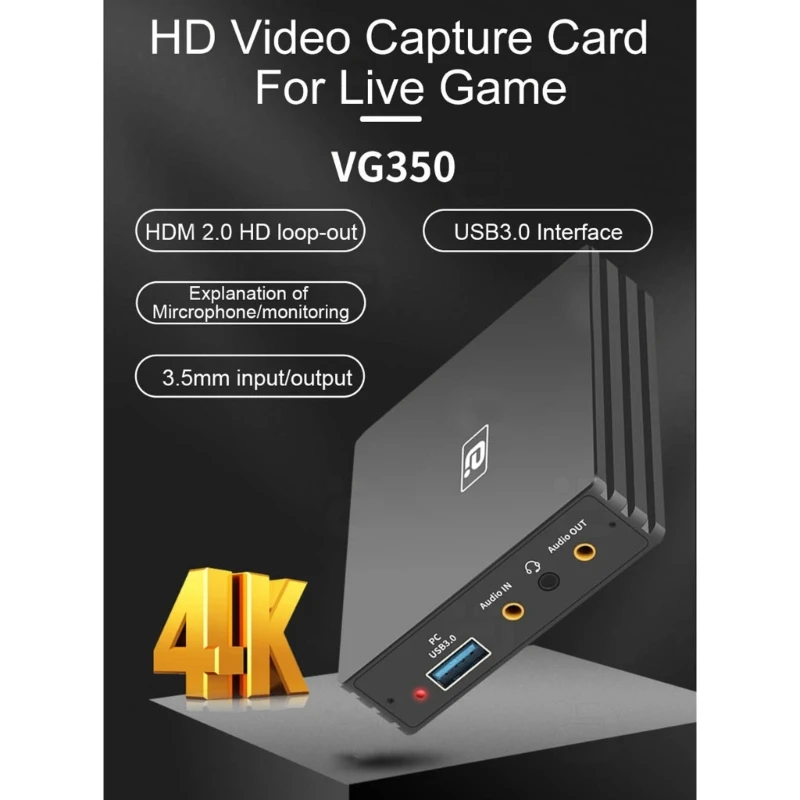 4K60HZ Game Video Card USB3.0 Loop out HDMIcompatible AudioSwitcher Drop shipping