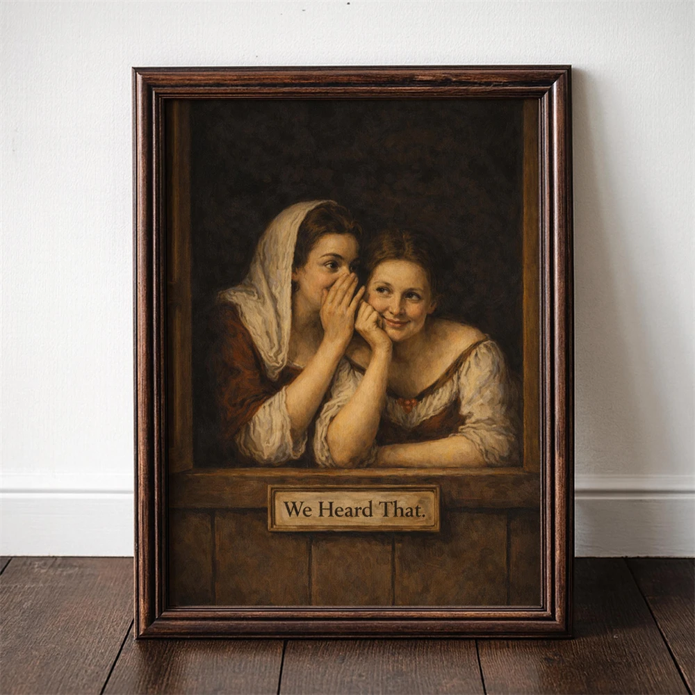Funny Mona Lisa Peeking Toilet Paper Print Humorous Bathroom Renaissance Art Poster Vintage Canvas Painting Decor