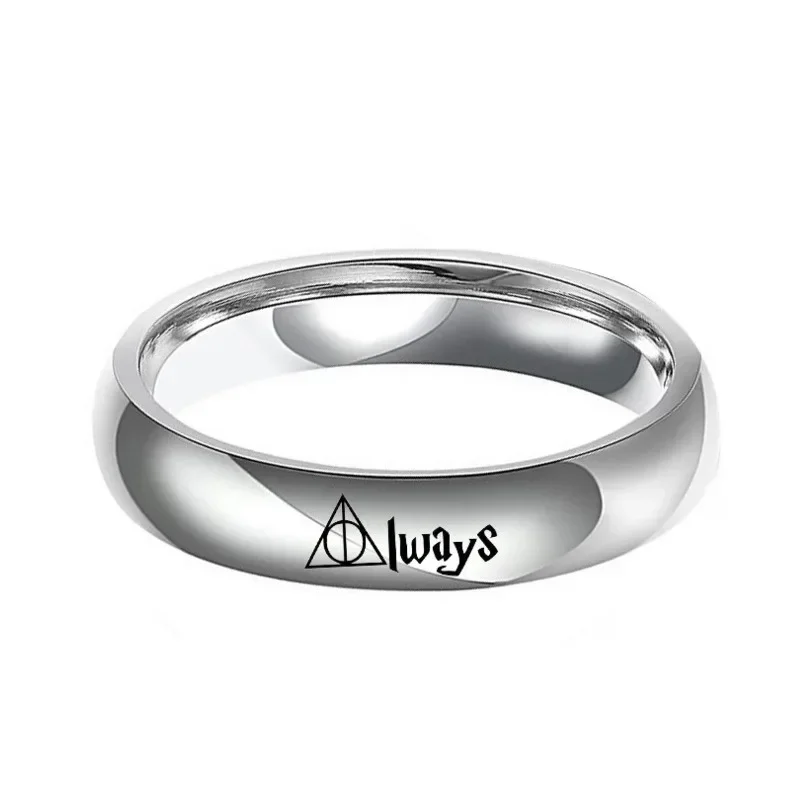 Harries Potter Rings Movie Peripherals Deathly Hallows Always Couple Rings Cosplay Props Jewelry Souvenirs Children\'s Toys Gifts