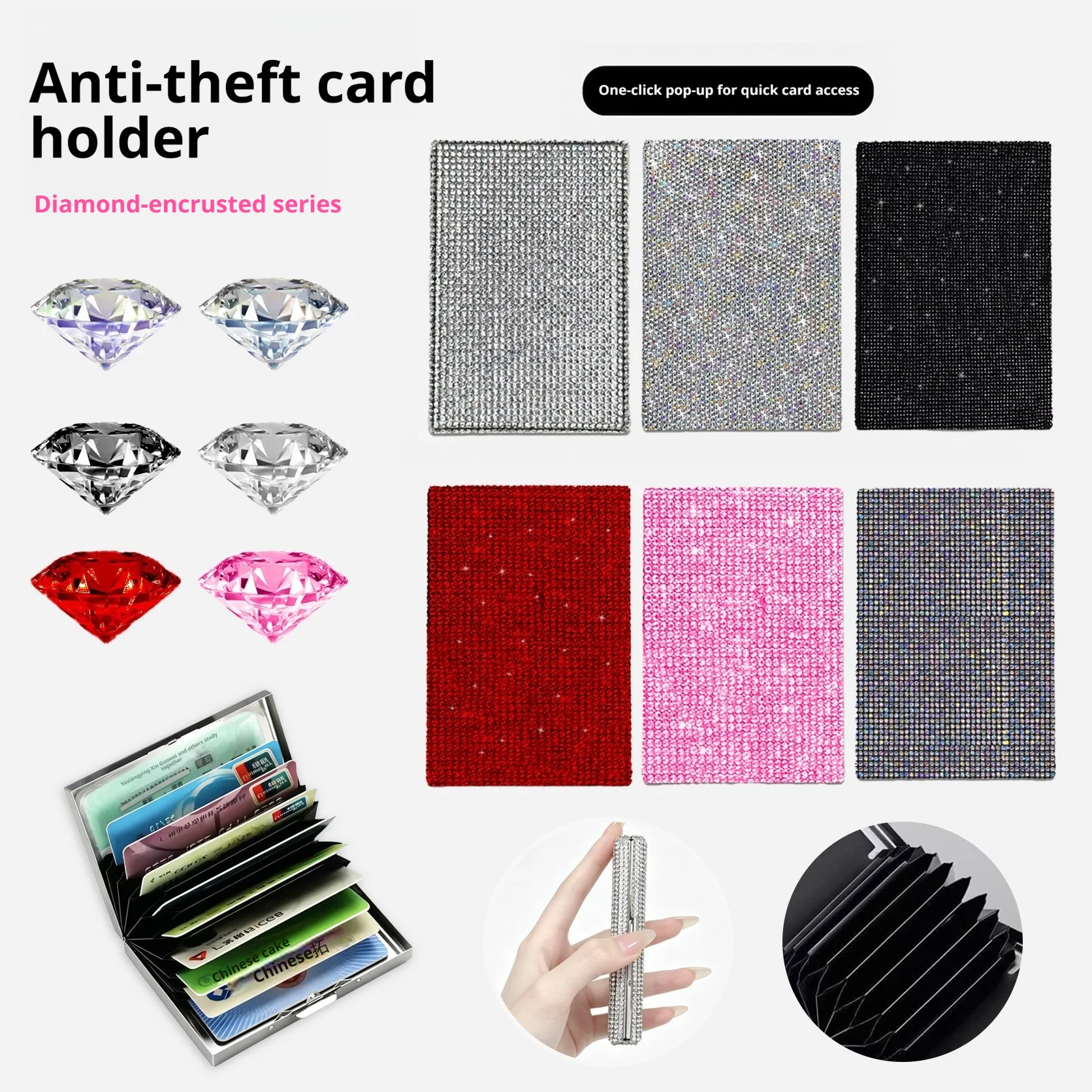 盗難防止RFIDブロッキングカードホルダー スリムポータブル - Slim Card Slot Case のレビューと価格
