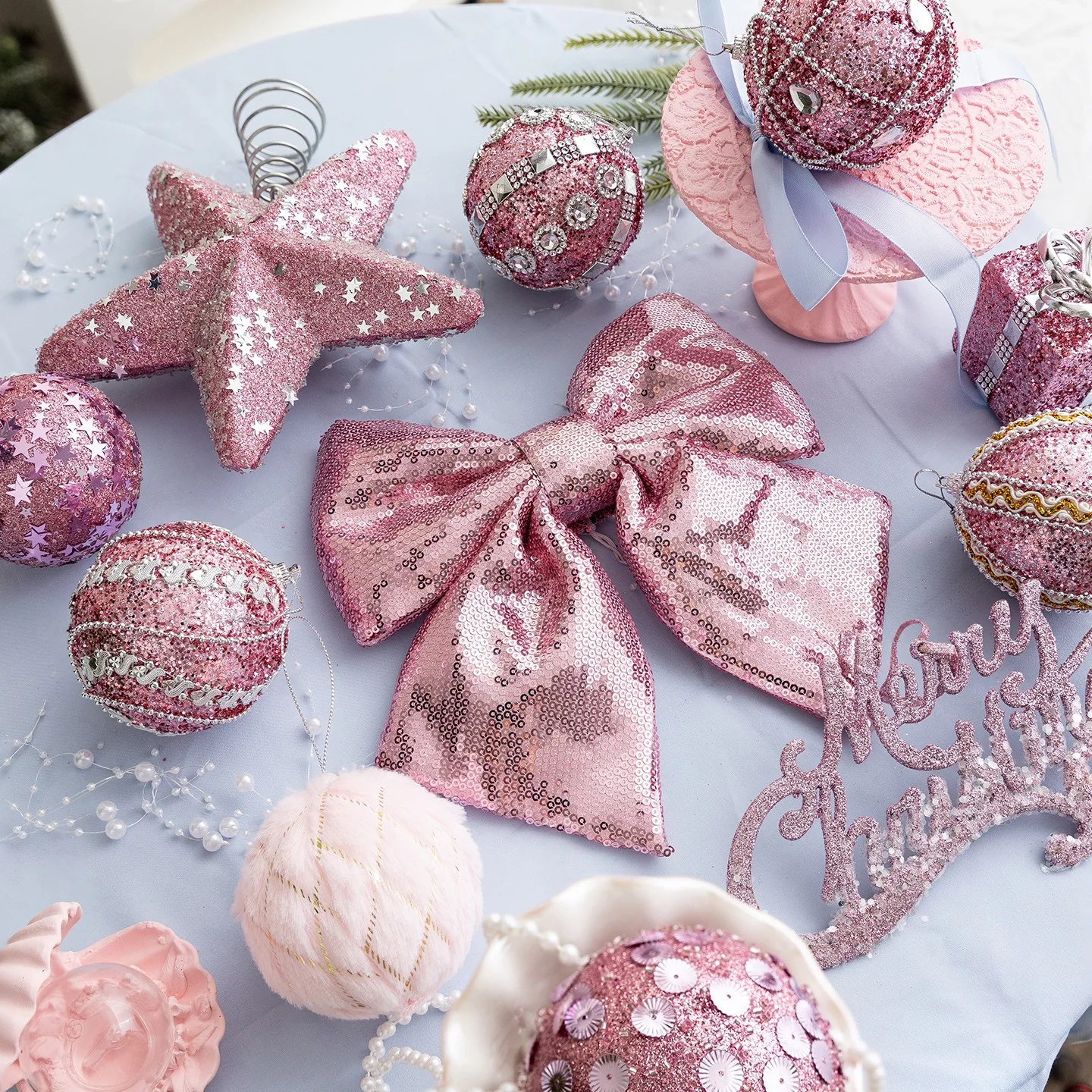 

Glitter Christmas Ball Ornaments For Xmas Tree Hanging Bauble Ball Decorations Xmas Party Decor 2026 New Year Gifts Noel Navidad
