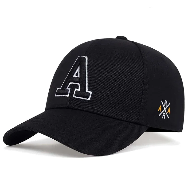Unisex A Letter Side Ar Embroidery Baseball Caps Spring and Autumn Outdoor Adjustable Casual Hats Sunscreen Hat Sports Golf Cap