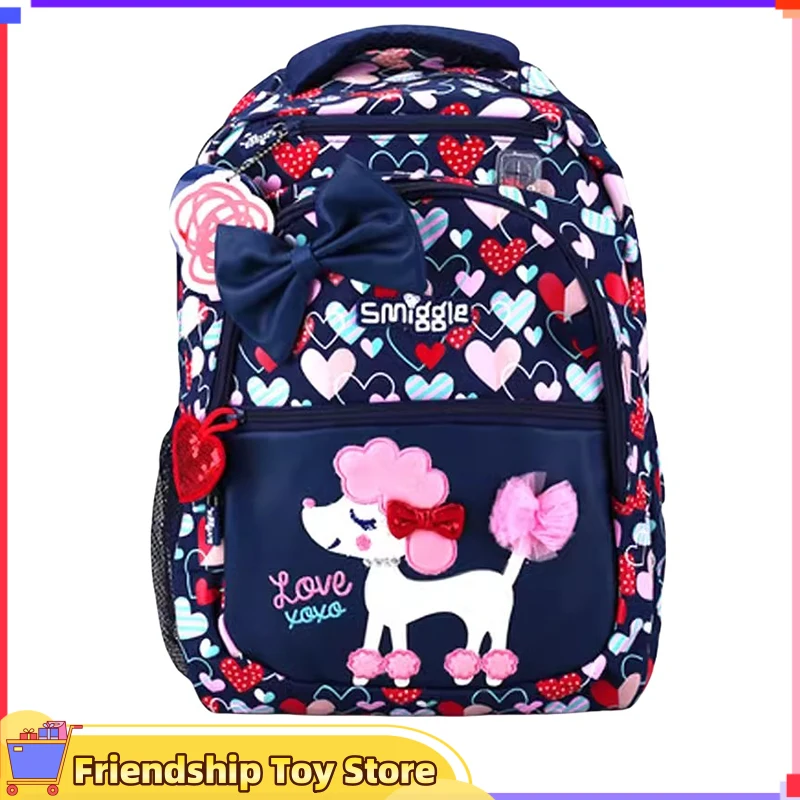 

Genuine Australia Smiggle Elementary School Children Backpack Schoolbag Girl Cute Poodle Large Capacity Cartoon Shaped Bag