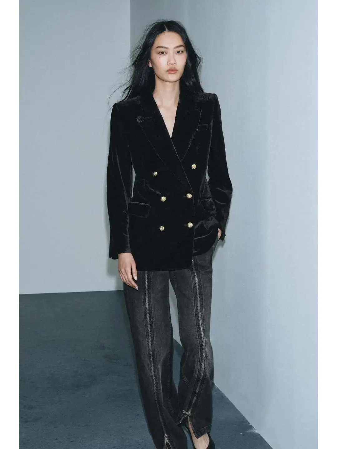 

Широкие джинсы со средней талией и застежкой-молнией, украшенные поясом, весна-осень-зима, сезонные повседневные джинсы для девочек, удобные для путешествий