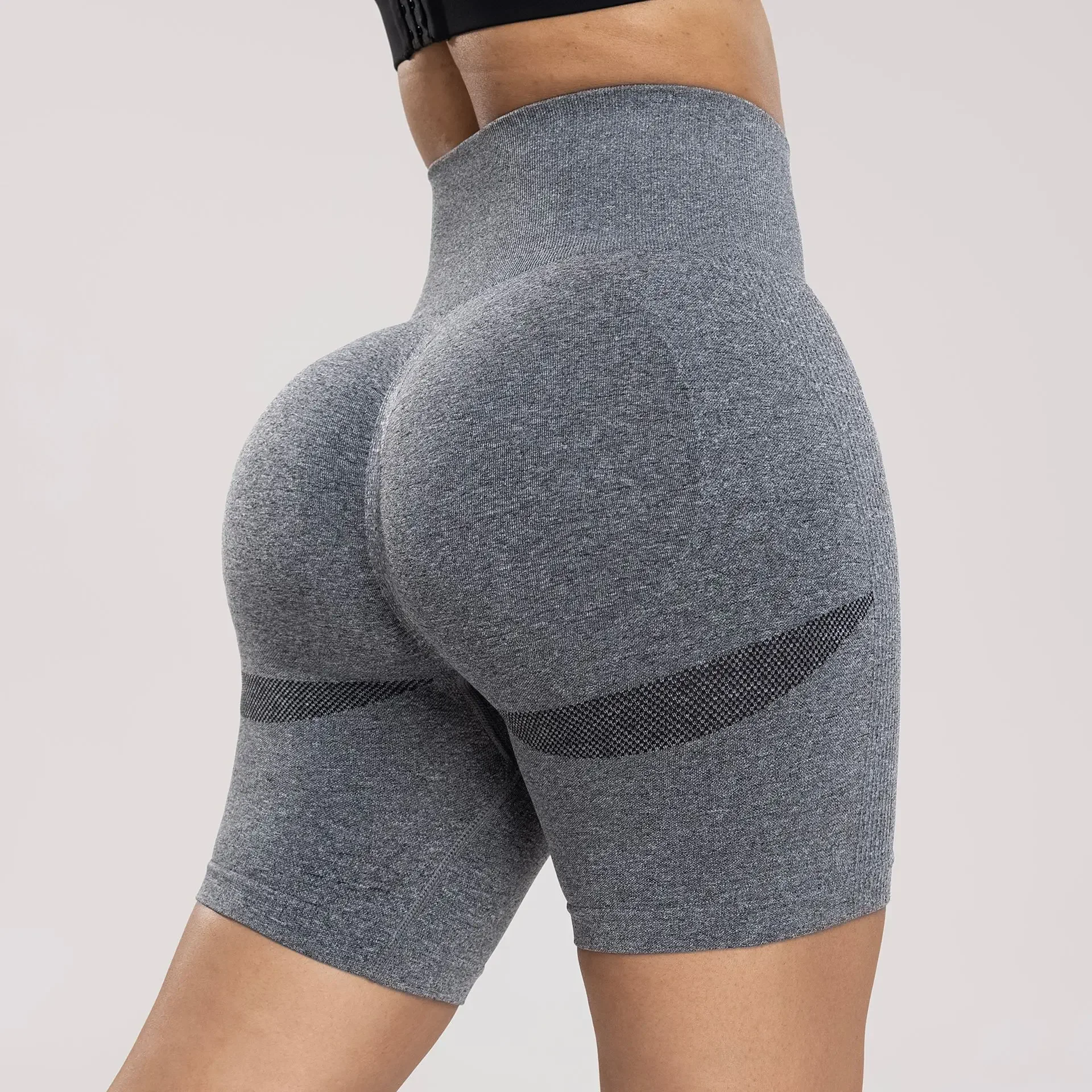 Women Smile Contour Booty Shorts Gym Leggings Exercise Sports Clothing Fitness Tights Shorts Seamless Sexy Push Up Yoga Shorts