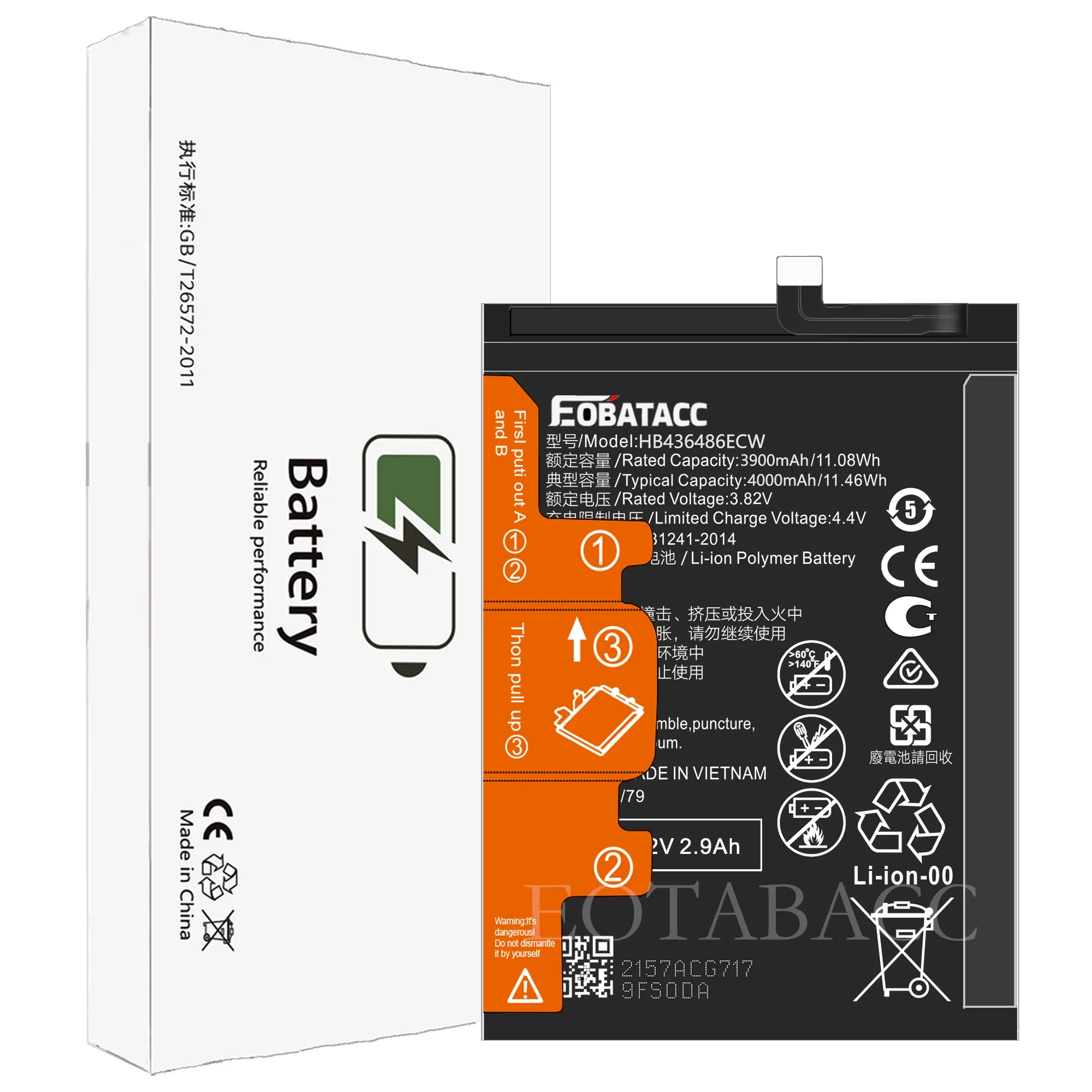 EOTABACC 100% New Original Battery HB436486ECW For HUAWEI MT10/Mate10/Mate10 Pro/Mate20/BLA-AL00/ALP-AL00/Mate X Battery +Tools