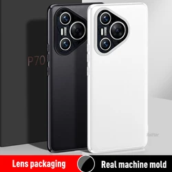 Hard PC Capa For Huawei PURA 70 Pro Case luxury Leather shockproof Thin Curve Protective Cover For PURA70 Back Case
