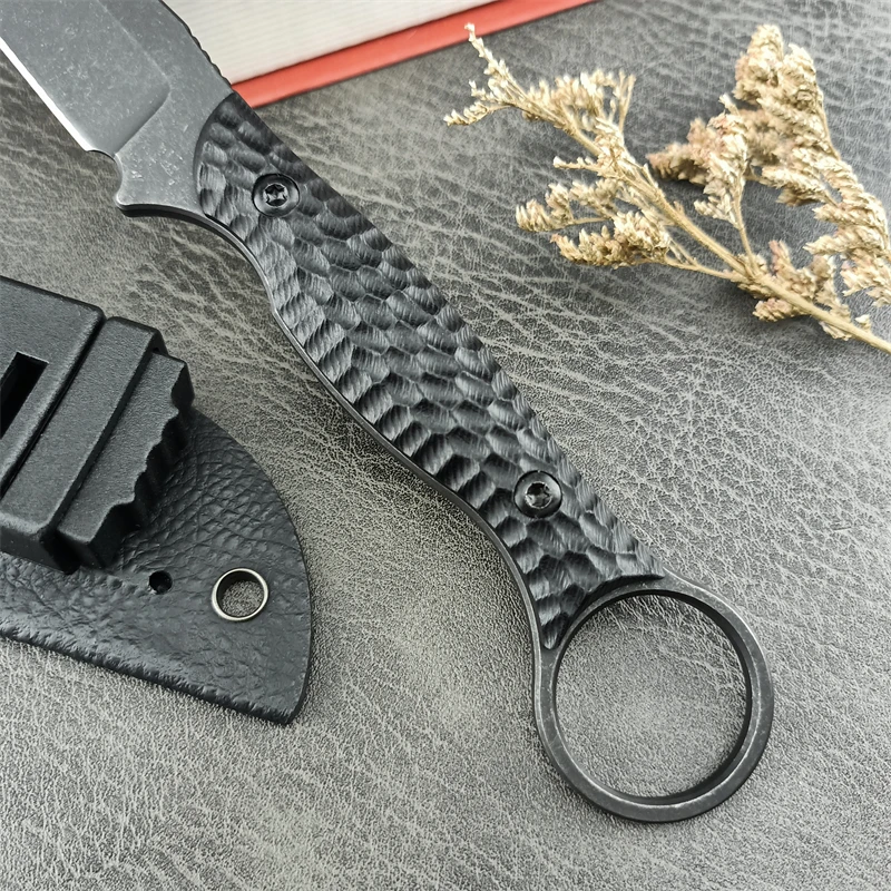 TOOR Tactical Straight Knife Hunting Outdoor Camping G10 Handle Survival Self Defense Tool Collection Fixed Knife