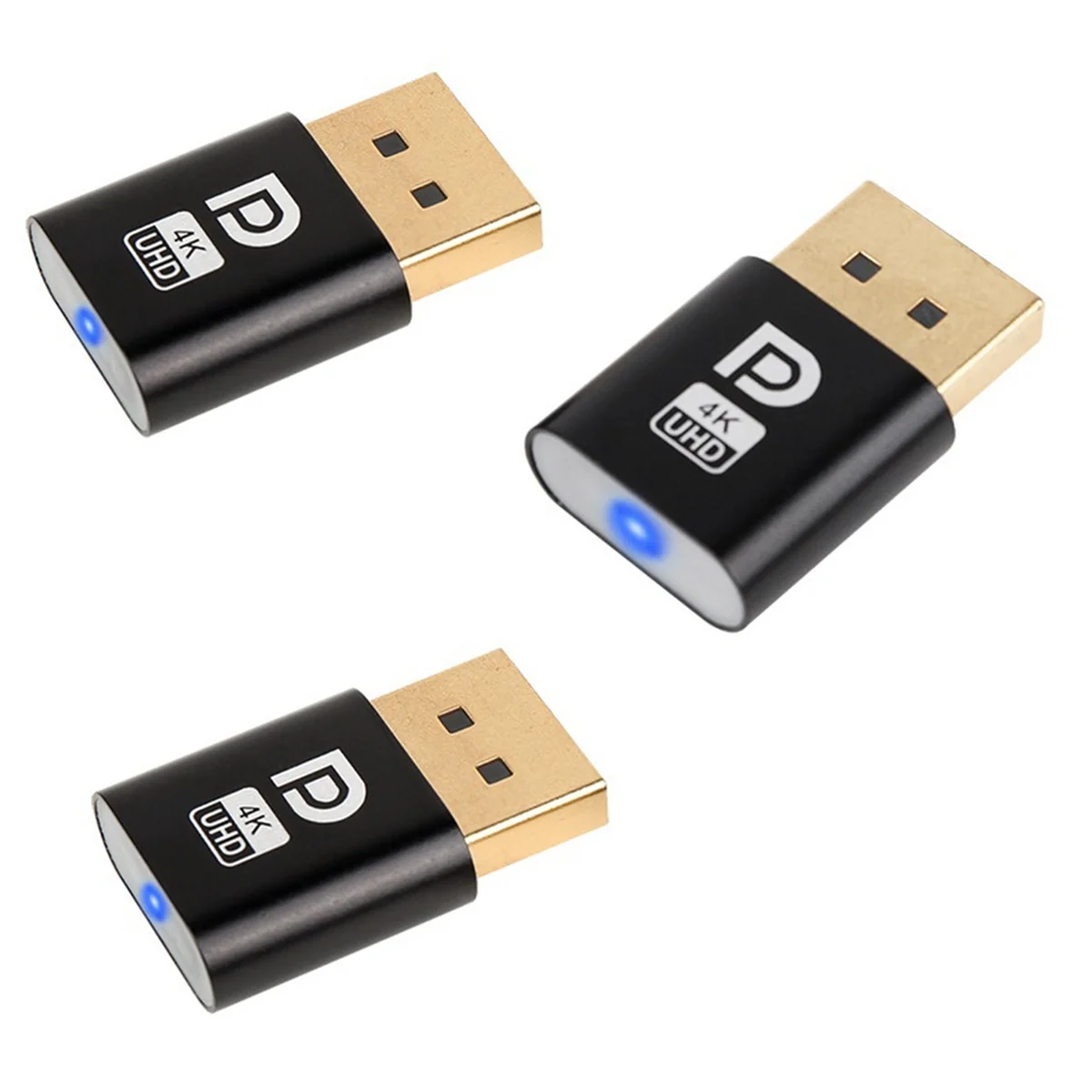 OOKU-4K Displayport الدمية التوصيل DP الظاهري عرض محول DP الدمية التوصيل EDID مقطوعة الرأس شبح محاكي اكسسوارات للكمبيوتر 3 قطعة