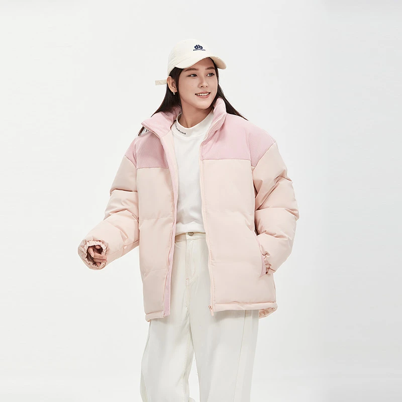 الشتاء الرجال النساء تقسم مقنعين سترة قطن 2025 فضفاضة ودافئة سميكة زوجين سترة الكورية نمط العالمي