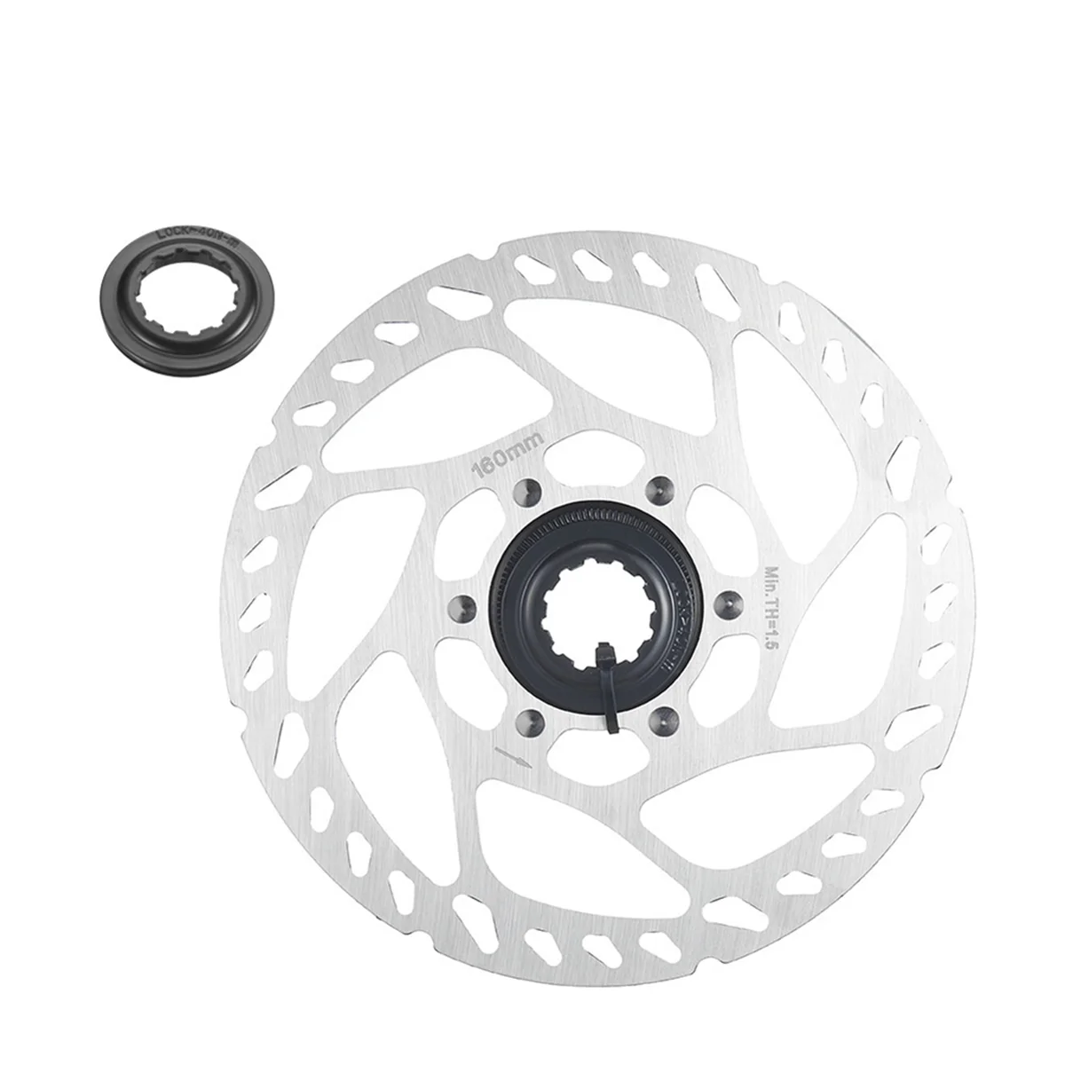 VXM Mountain Bike Disc Brake Rotor 160mm Ultralight Brake Disc for Hub Compatible with Road Bike