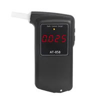 Digital Breath Alcohol Tester LCD Breathalyzer Parking Detector Car Gadget with Backlight Driving Essentials AT858S