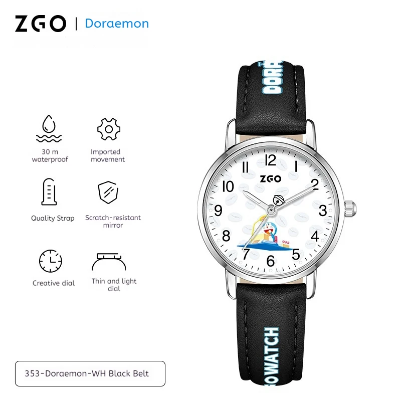 2024 DORAEMON Joint Watch, นาฬิกาข้อมือแฟชั่นจูเนียร์มัธยมหน้าปัดเล็กสายน่ารักเข็มขัดจูเนียร์นักเรียนม.ปลายนาฬิกาควอตซ์ของขวัญวันหยุด