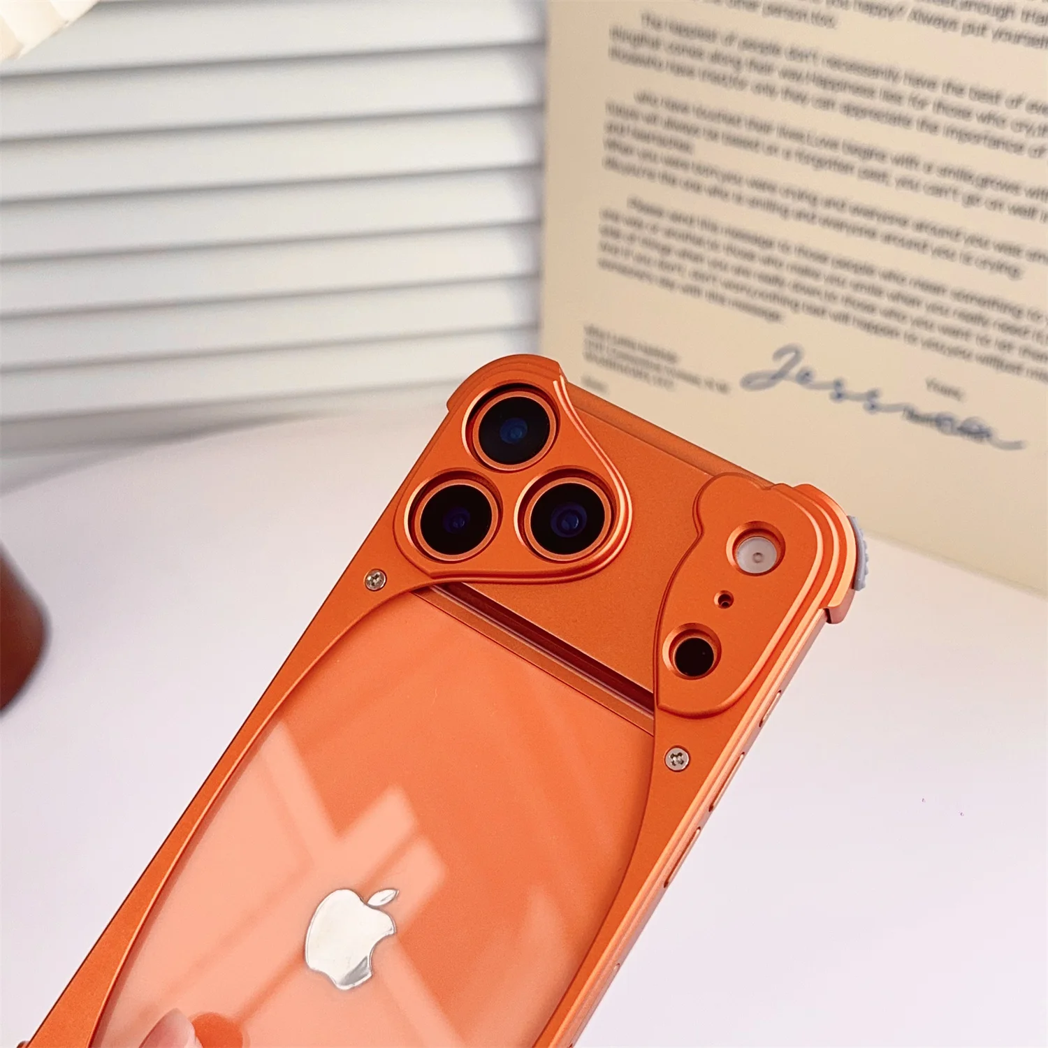 Metalowa obudowa na telefon ze stopu aluminium do iPhone'a 17 Pro 17 Pro Max, odporna na wstrząsy i upadki, przezroczysta osłona akrylowa — zdjęcie produktu 3