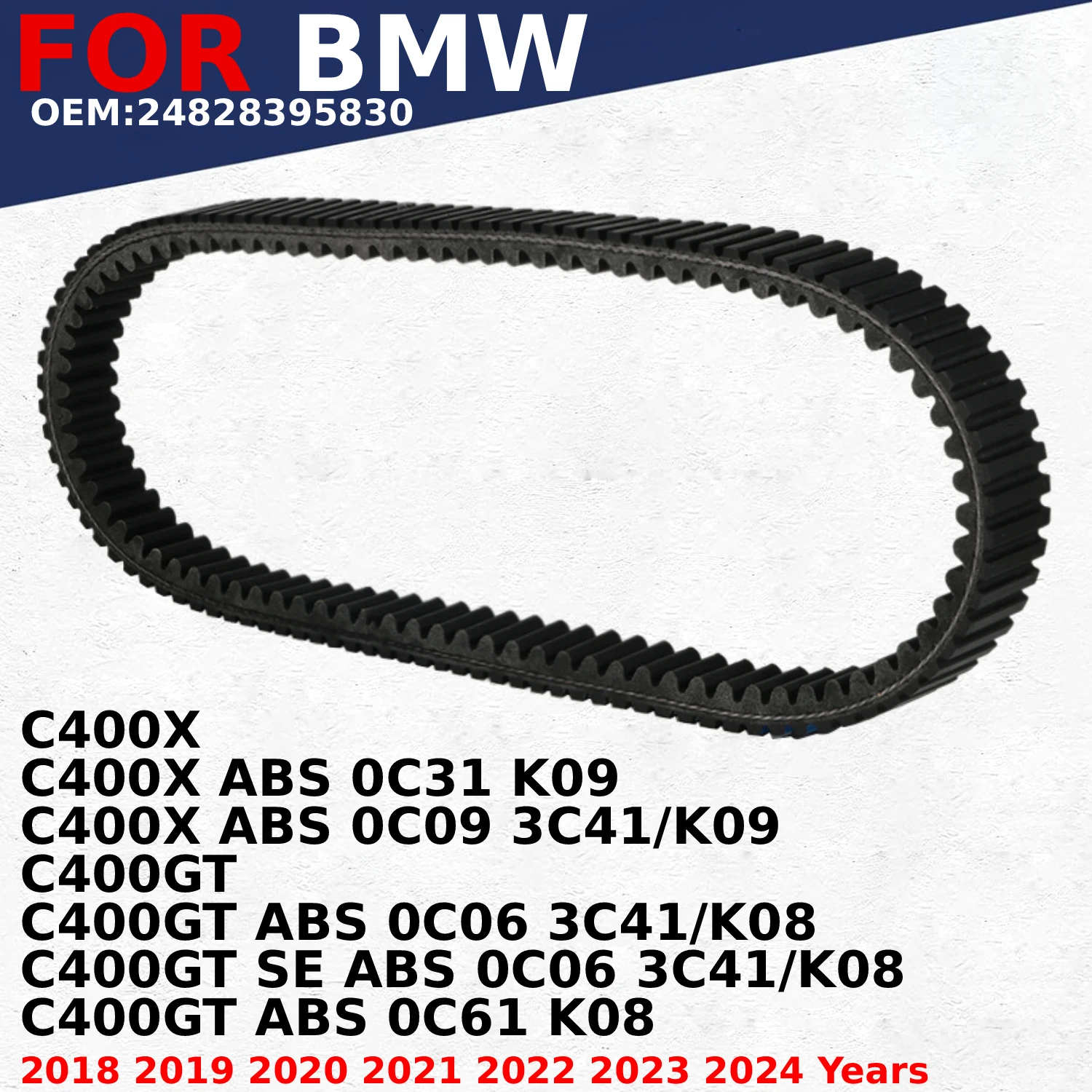 

24828395830 Приводной ремень для BMW C400X C400GT ABS SE ABS 0C06 0C61 0C09 0C31 K09 K08 C400 X C400 GT