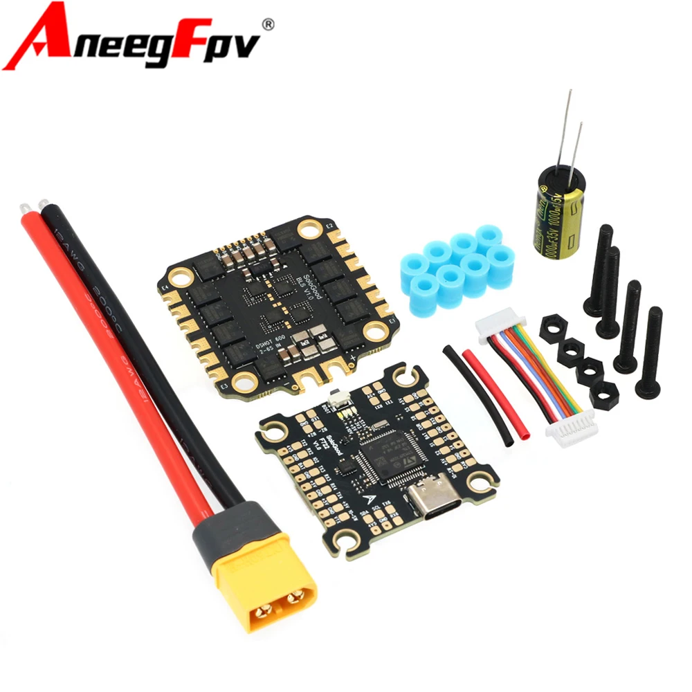 

SoloGood F722 60A Stacked F722 Управление полетом ICM42688P 30,5x30,5 мм Электронный контроллер 4-в-1 2-6S Подходит для FPV необычного дрона, новый